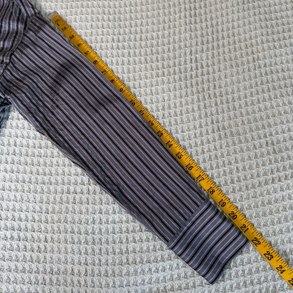 Vince 100% Silk Popover Tunic Shirt Womens Small Blue Stripe Top Work Blouse - Picture 7 of 8